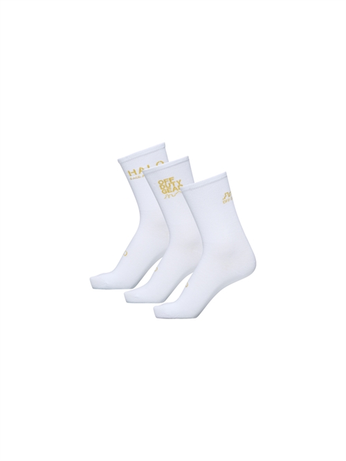 Cotton Socks 3-Pack Marshmallow/Warm Olive