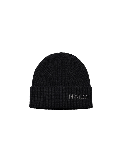 Wool Rib Beanie Black Unisex
