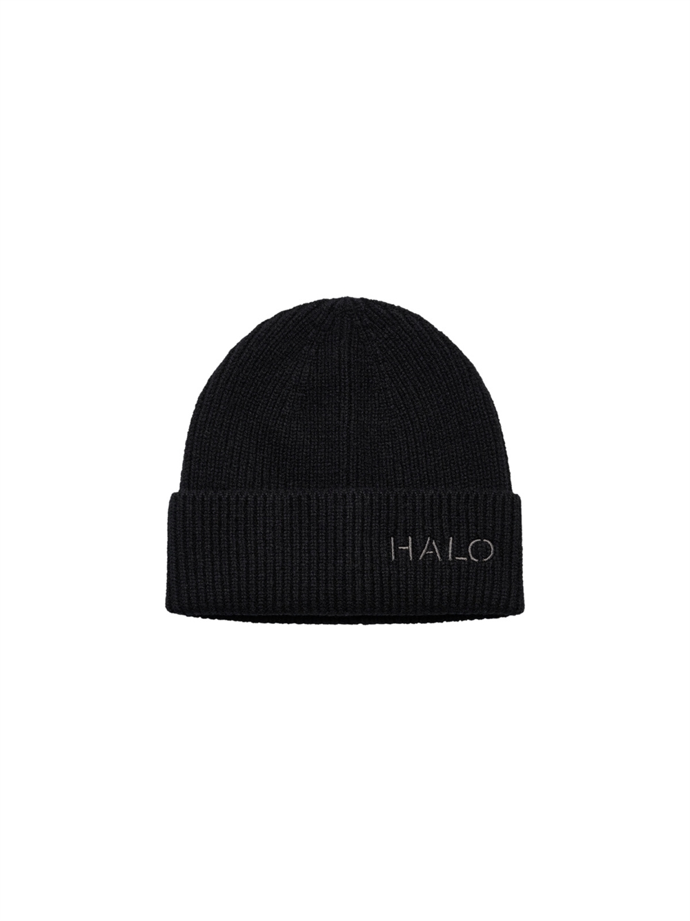 Wool Rib Beanie Black Unisex