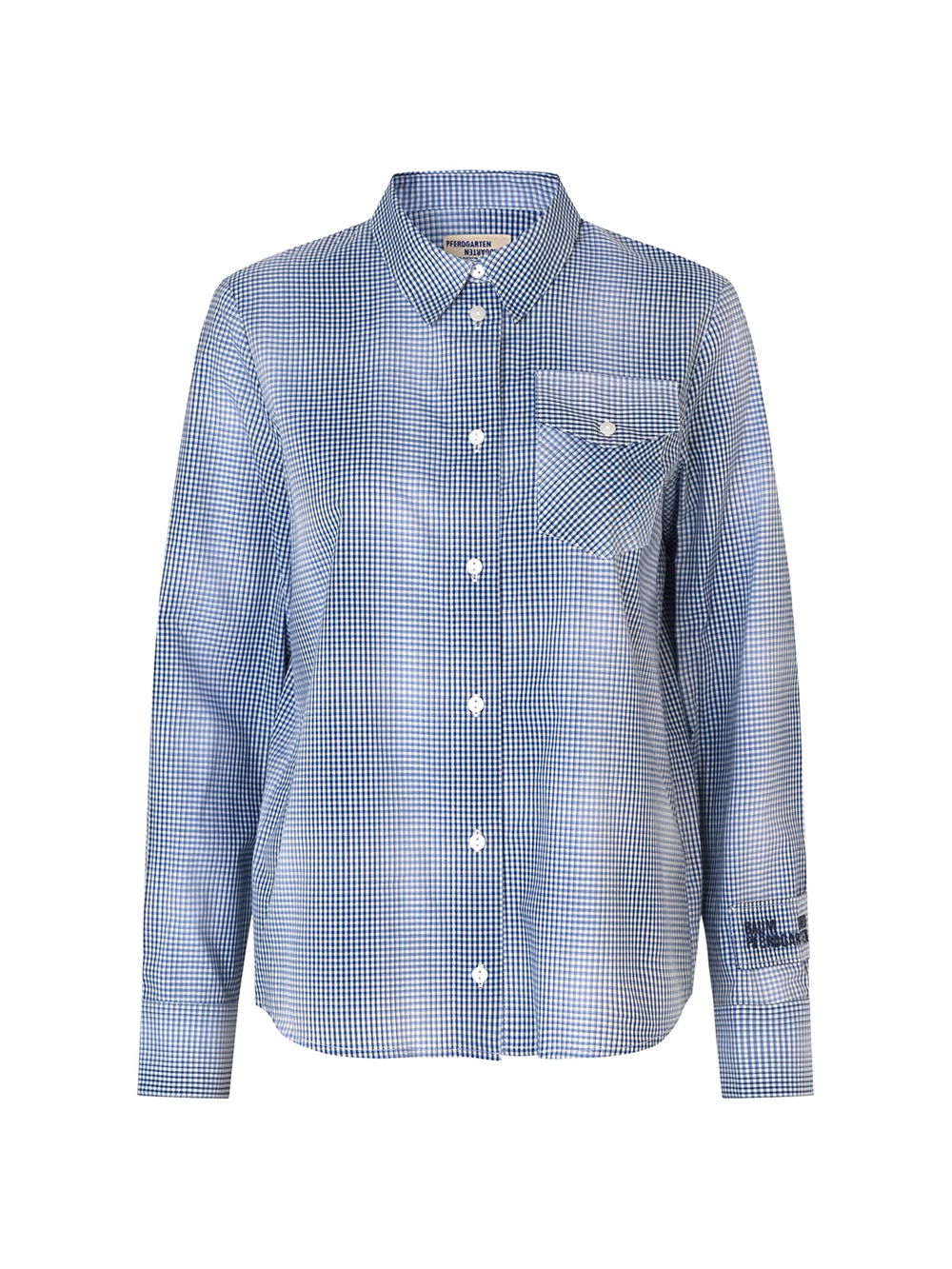 Menja Skjorte Blue Mini Check 