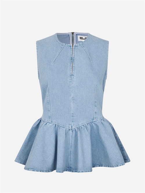 Merja Bluse Light Denim Rinse