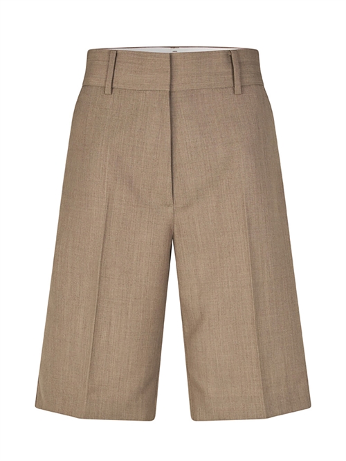 Levelup Tailored Shorts Mid Brown Melange