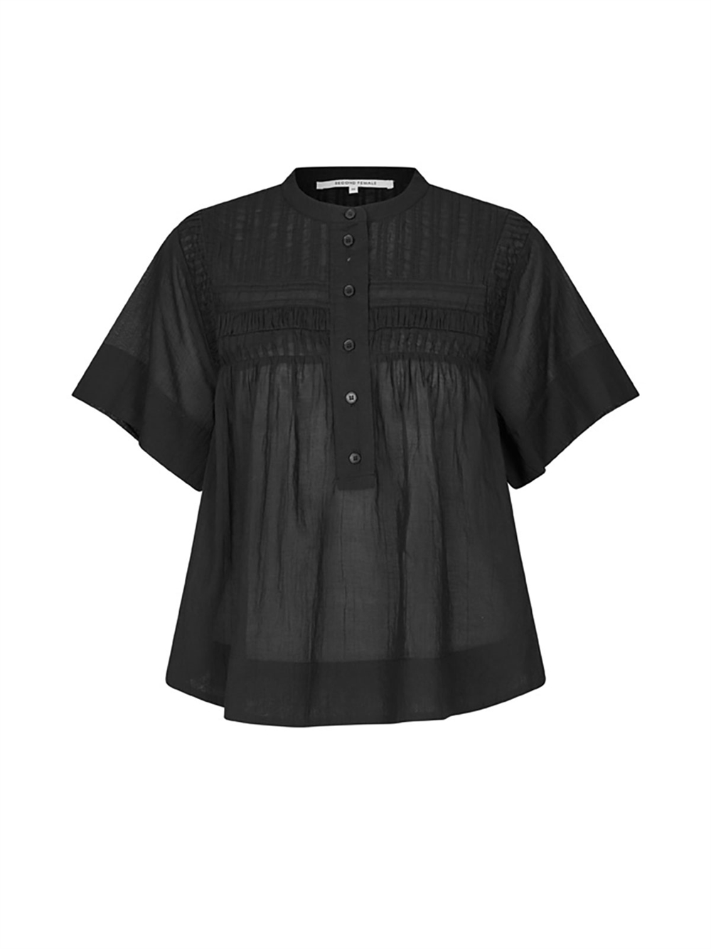 Maise Bluse Korte Ærmer Black