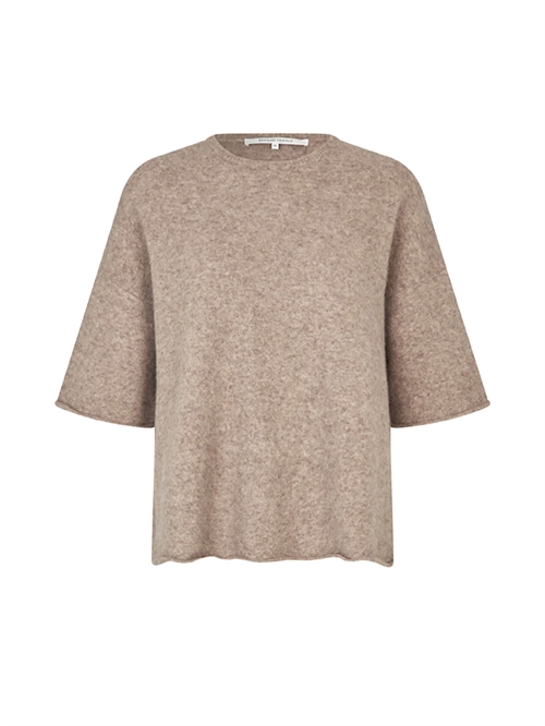 Selana Strik O-Neck Camel melange