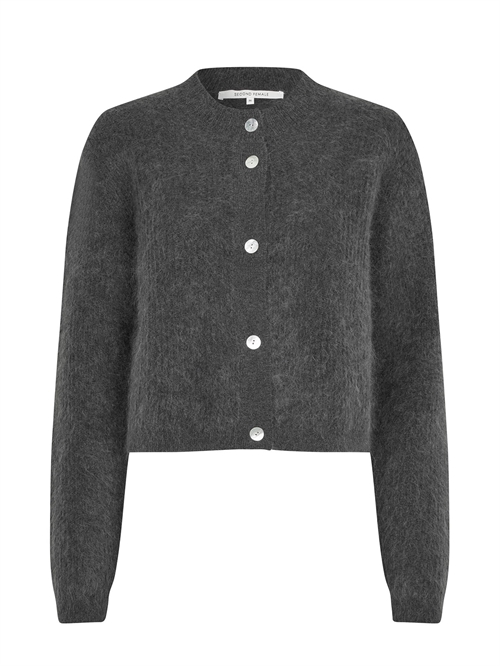 Andrea Strik Rib LS Cardigan Volcanic Ash