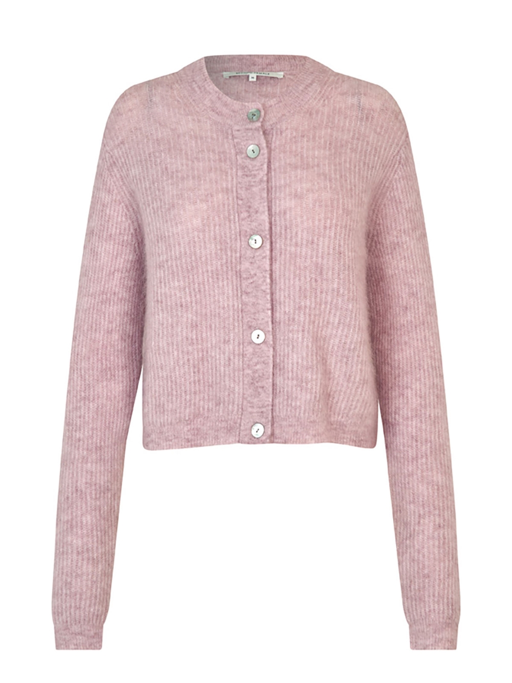 Andrea Strik Rib LS Cardigan Sepia Rose