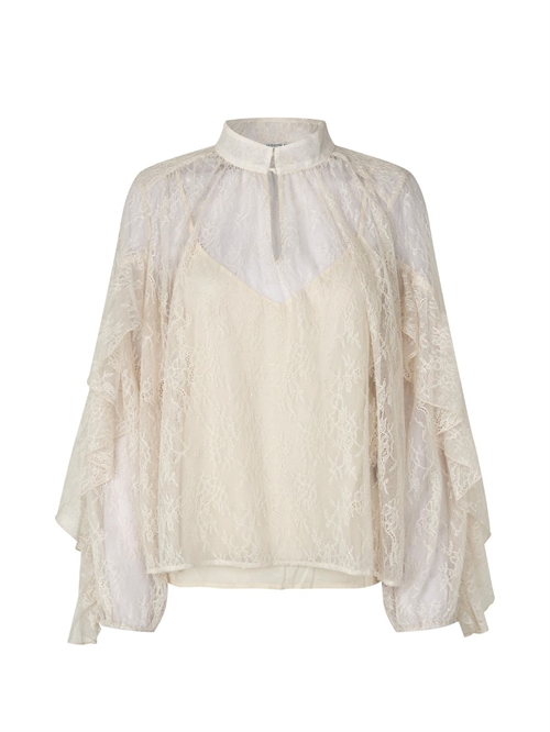 Sybell Lace Blouse Soft Beige