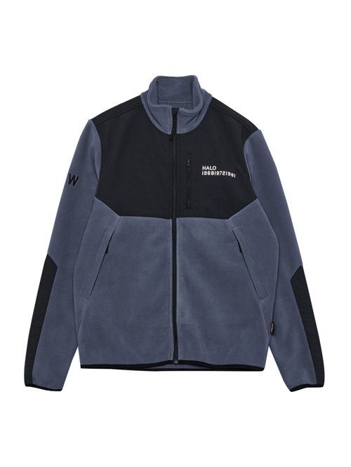 Blocked Zip Fleece Jakke Grisaille Unisex