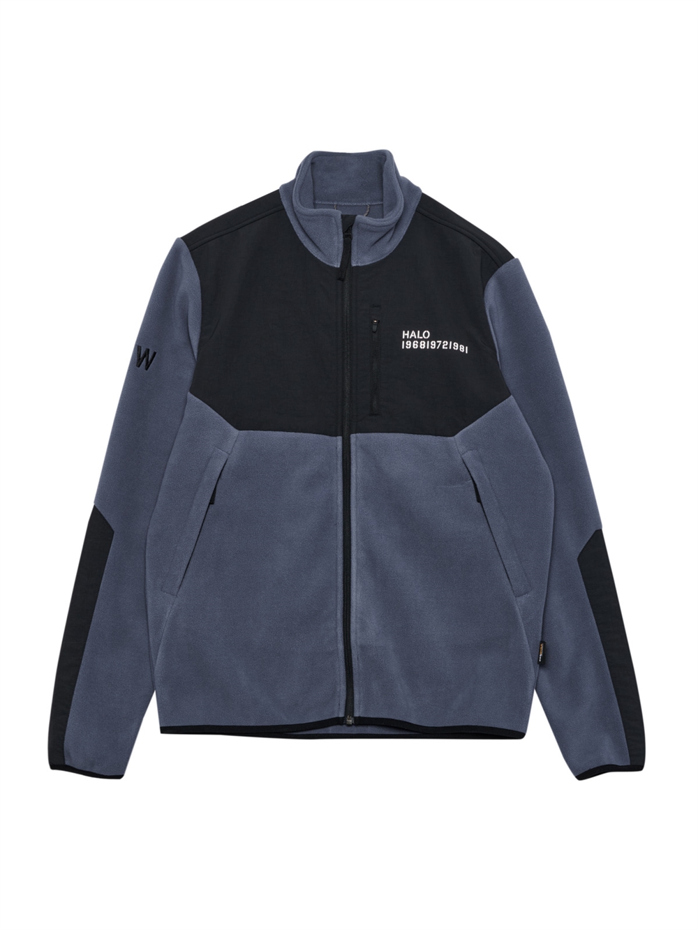 Blocked Zip Fleece Jakke Grisaille Unisex