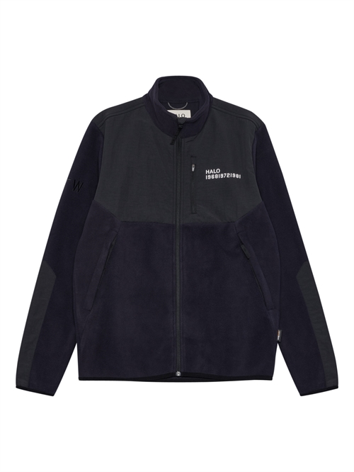 Blocked Zip Fleece Jakke Deep Well Unisex