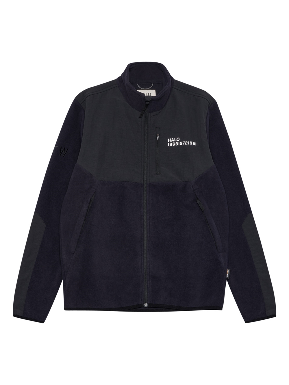 Blocked Zip Fleece Jakke Deep Well Unisex