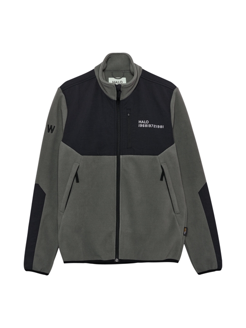 Blocked Zip Fleece Jakke Gunmetal Unisex