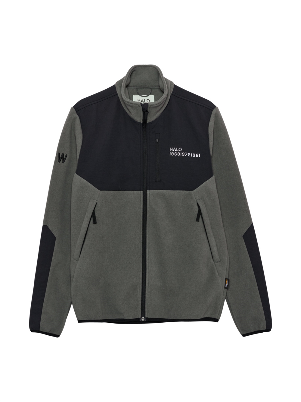 Blocked Zip Fleece Jakke Gunmetal Unisex