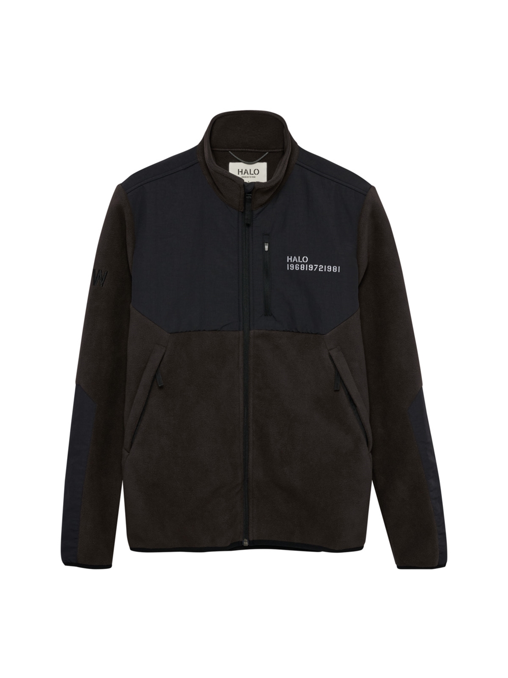 Blocked Zip Fleece Jakke Chocolate Torte Unisex