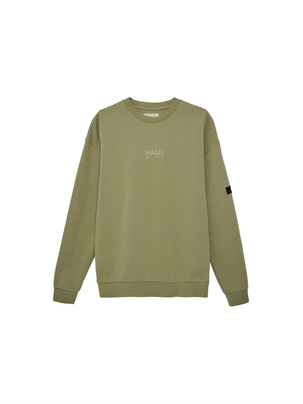 Cotton Crew Sweatshirt Gray Green Unisex