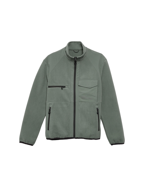 Paneled Fleece Jacket Jakke Agave Green Unisex