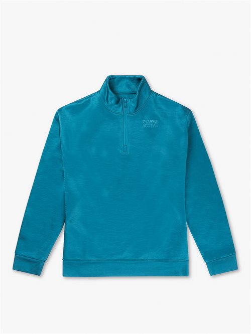 Tech Half Zip Sweatshirt Crystal Teal Unisex