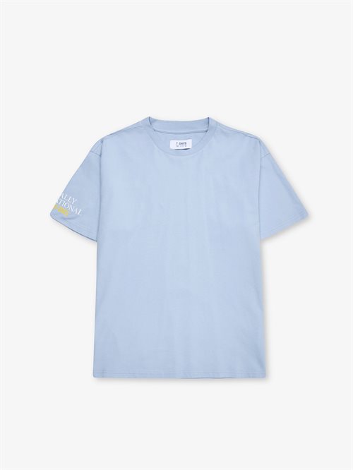 Organic Graphic Tee T-Shirt Blue Fog Unisex