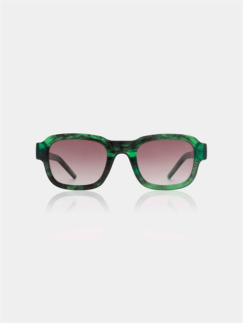 Halo Sunglasses Green Marble Transparent Unisex