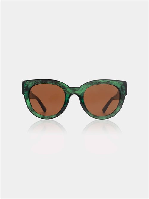 Lilly Sunglasses Green Marble Transparent Unisex