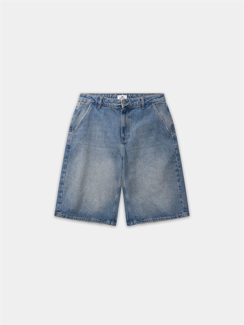 Straight Denim Shorts Faded Blue Unisex