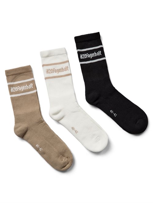 New Suck Socks Sokker 3-Pack Black/White/Creamy Grey