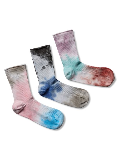 Dip Dye Sock Sokker 3-Pack Black/White/Creamy Grey