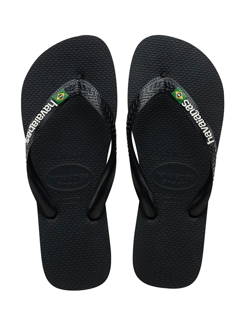Havaianas Brasil Logo Black / Black