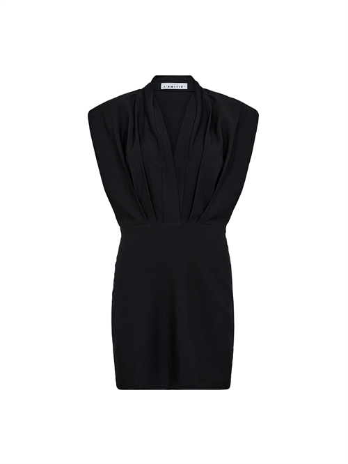 L'egance Crop Drape Kjole Black