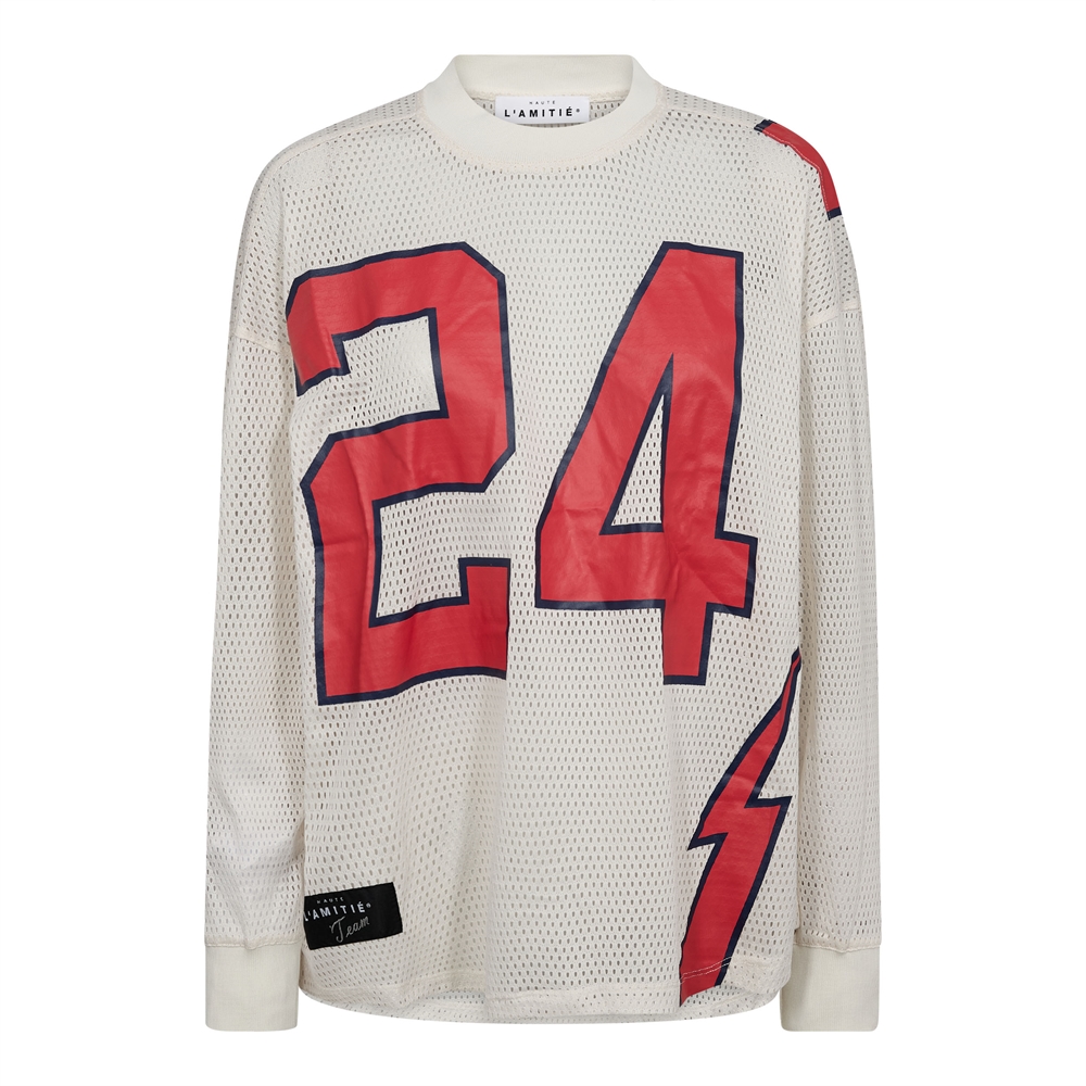 American Football LS Tee T-Shirt Pearl / Red
