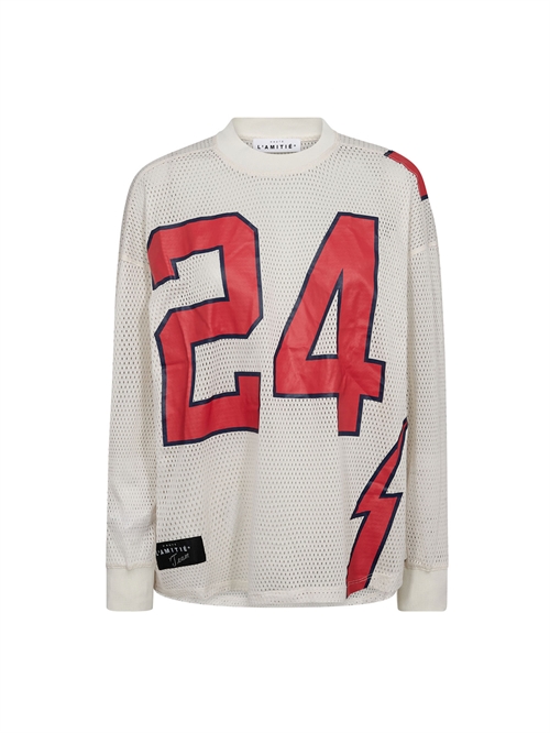 American Football LS Tee T-Shirt Pearl / Red