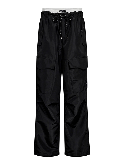 Cargo Pull On Trouser Bukser Black