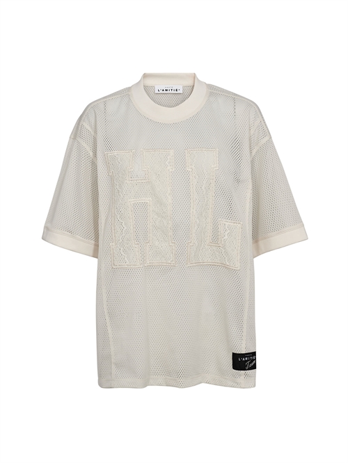 Drift HL Lace Tee Pearl