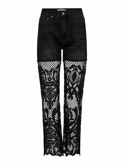 Lace Jeans Black