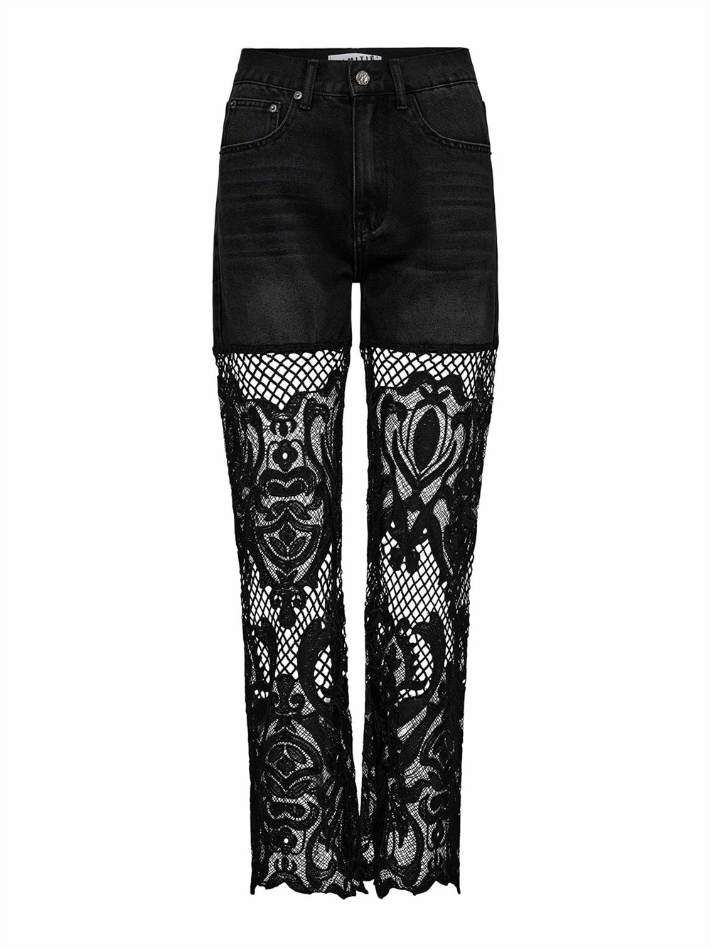 Lace Jeans Black