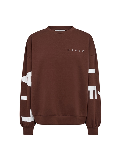 Maxi Split Logo Sweatshirt Mocca