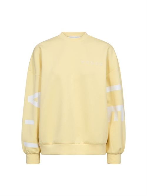 Maxi Split Logo Sweatshirt Pale Yellow