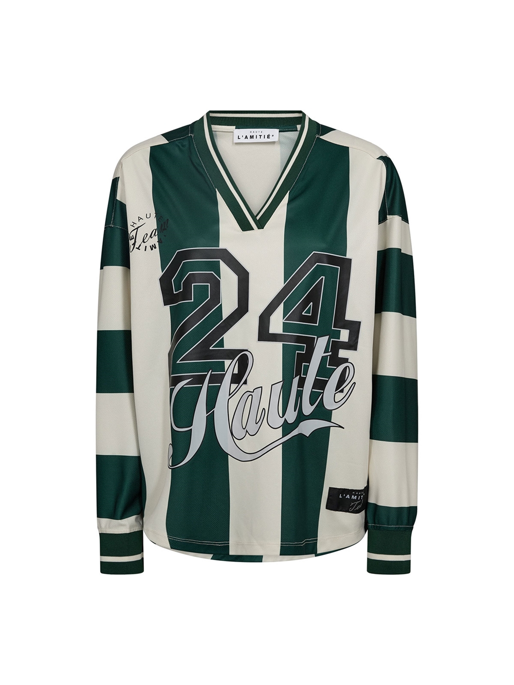 Haute 24 Stripe Blouse Sporty Green/ Pearl