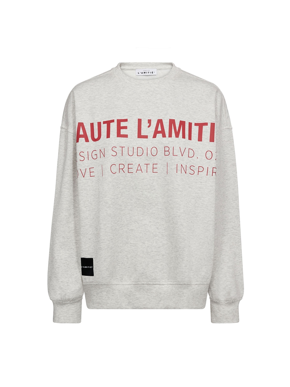 Studio Logo Sweatshirt Pearl Melange / Red