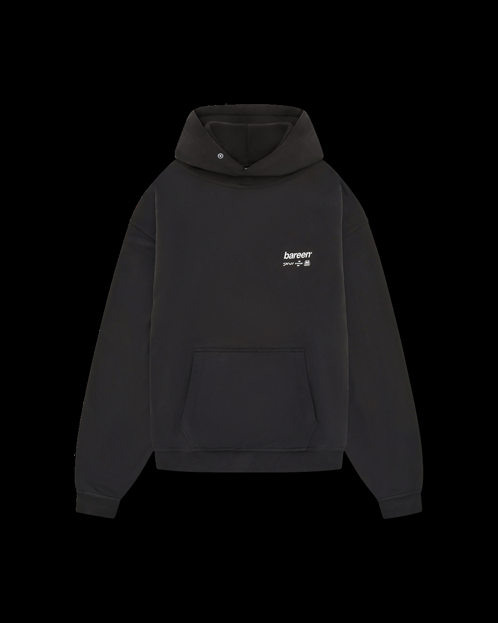 Oversized Hoodie MMXVI Black Unisex