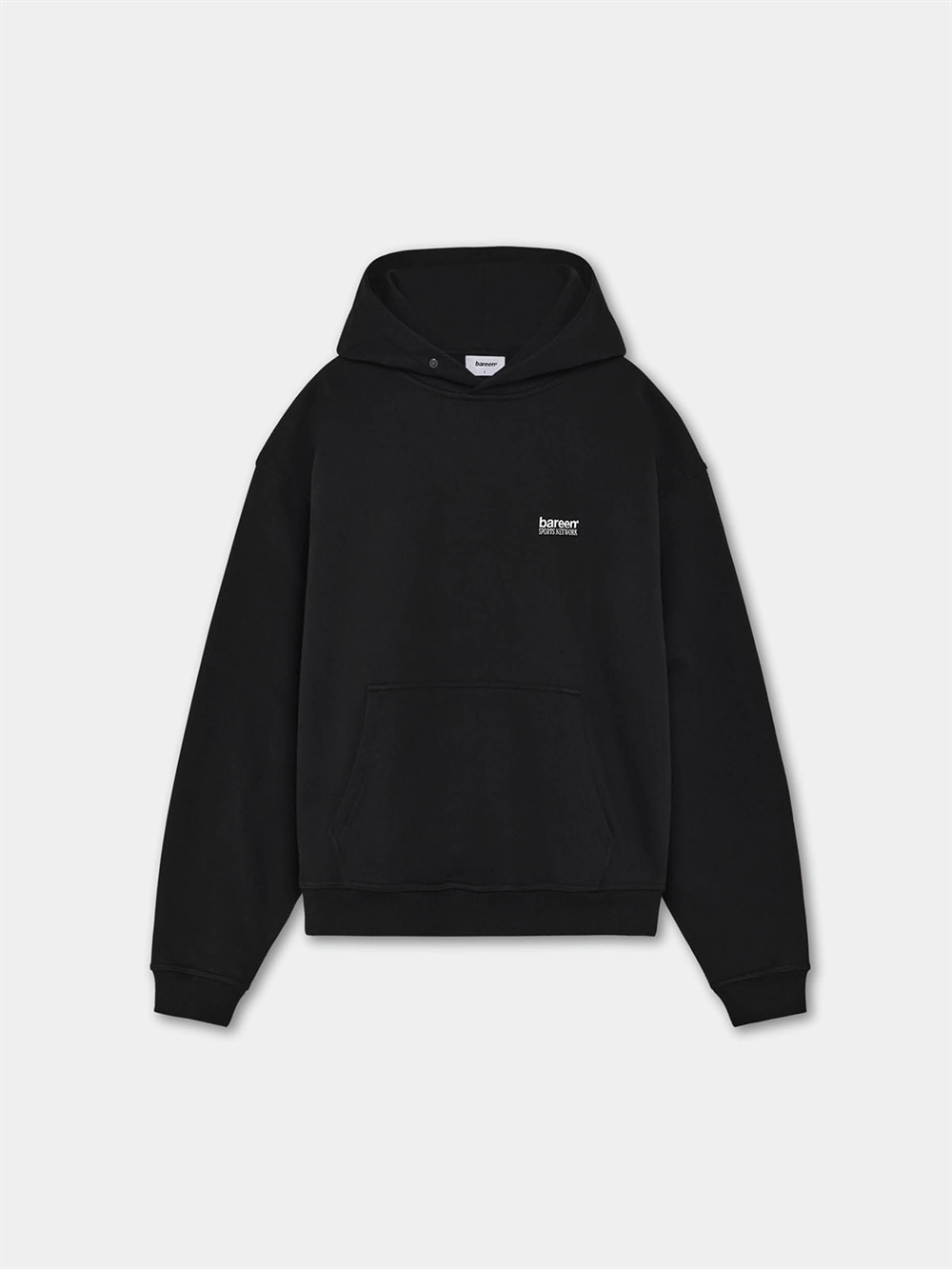 Oversized Hoodie Sports Network Black Unisex