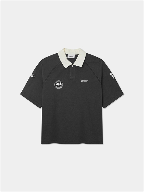 Oversize Short Sleeve Polo Black Unisex